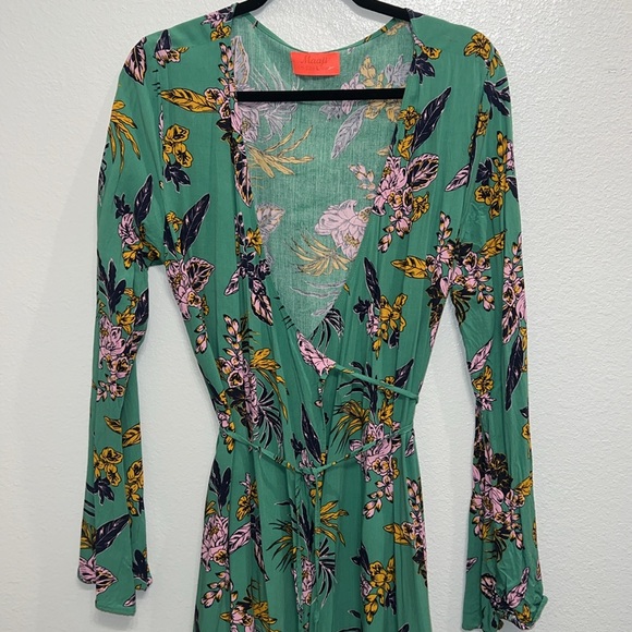 Maaji Herbaceous Moonbow Green Floral Maxi Dress Coverup - Picture 5 of 10